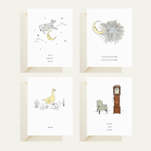 Load image into Gallery viewer, Nursery Art | Set of 4 Nursery Rhyme Cards