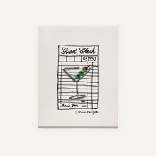 Load image into Gallery viewer, Martini Guest Check Art Print