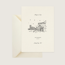 Load image into Gallery viewer, Semi-Custom Save the Date | Custom Venue Illustration