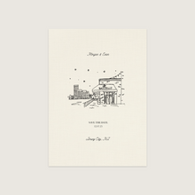Load image into Gallery viewer, Semi-Custom Save the Date | Custom Venue Illustration