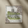 Central Park in Spring  – Illustrated Art Print