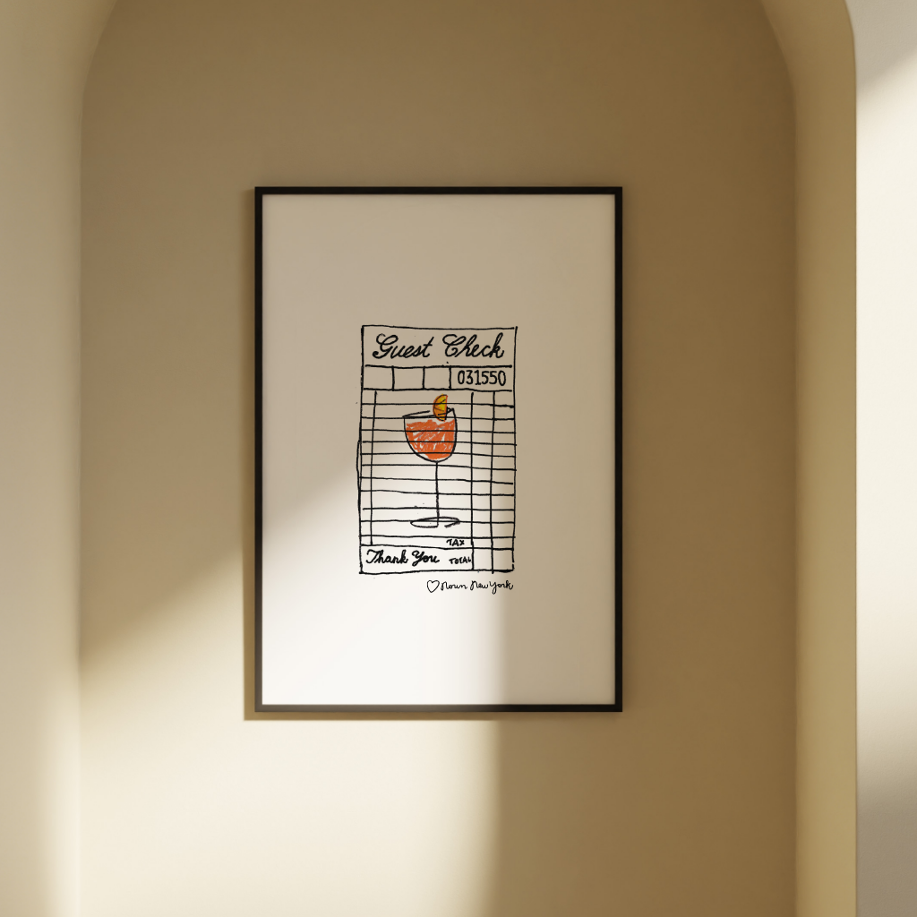 Aperol Spritz Guest Check Art Print