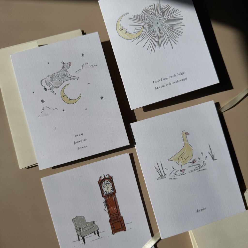 Nursery Art | Set of 4 Nursery Rhyme Cards