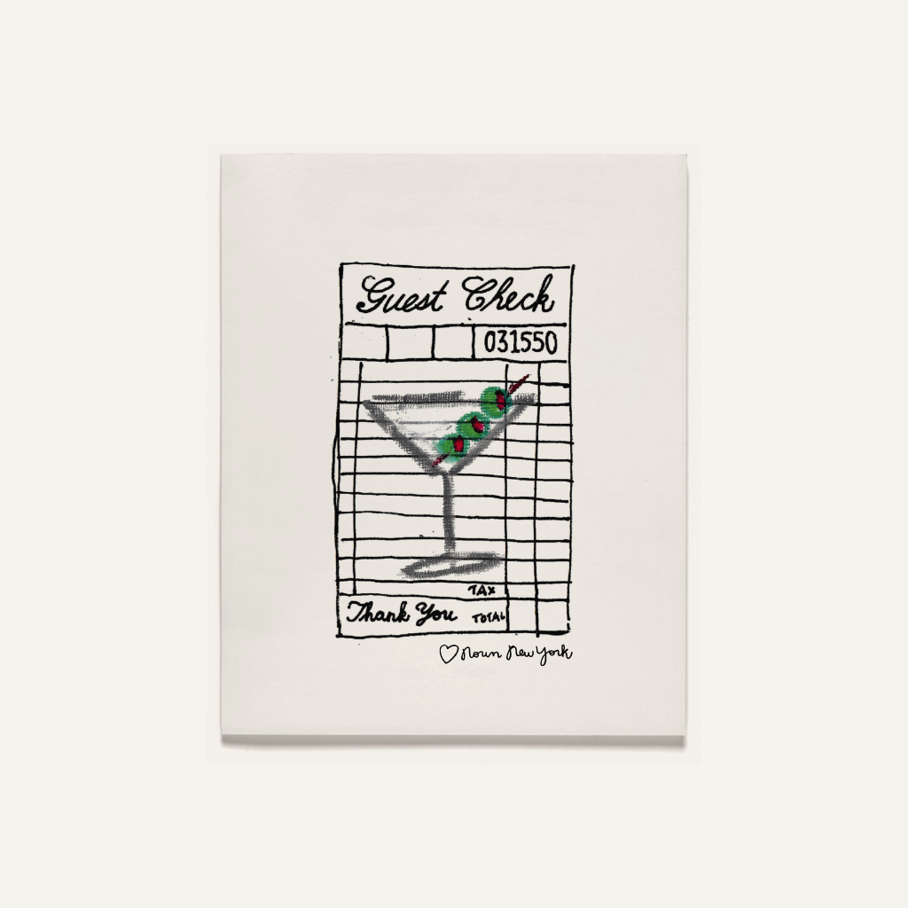 Martini Guest Check Art Print