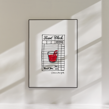 Load image into Gallery viewer, Negroni or Old Fashioned Guest Check Art Print