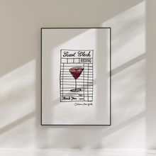 Load image into Gallery viewer, Espresso Martini Guest Check Art Print