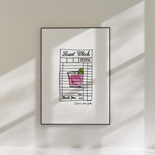 Load image into Gallery viewer, Margarita Guest Check Art Print