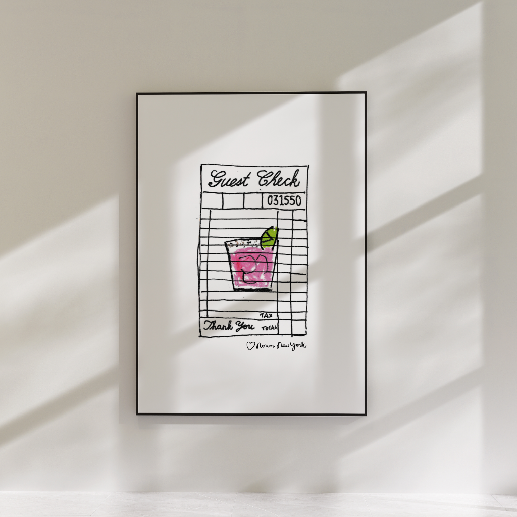 Margarita Guest Check Art Print