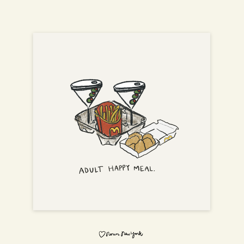 Adult Happy Meal – Limited Edition 8x8 Art Print