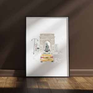 City Prints | Washington Square Park Holiday Scene