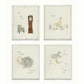 Nursery Art | Set of 4 Nursery Rhyme Artist Prints