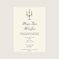 Semi-Custom Wedding Invitation | Candlesticks