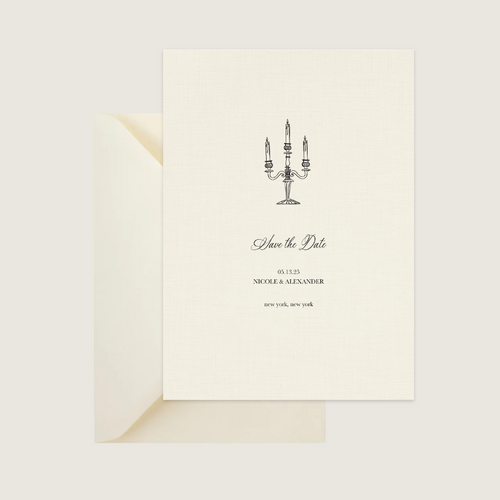 Semi-Custom Save the Date | Candlesticks