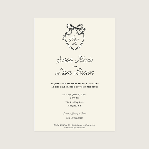 Semi-Custom Wedding Invitation | Couple's Crest