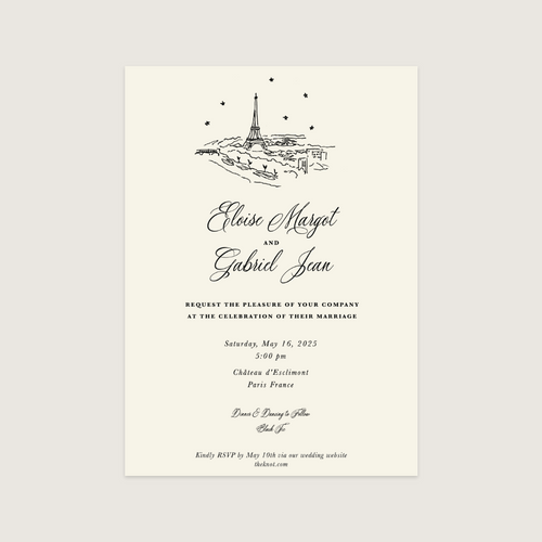 Semi-Custom Wedding Invitation | Paris