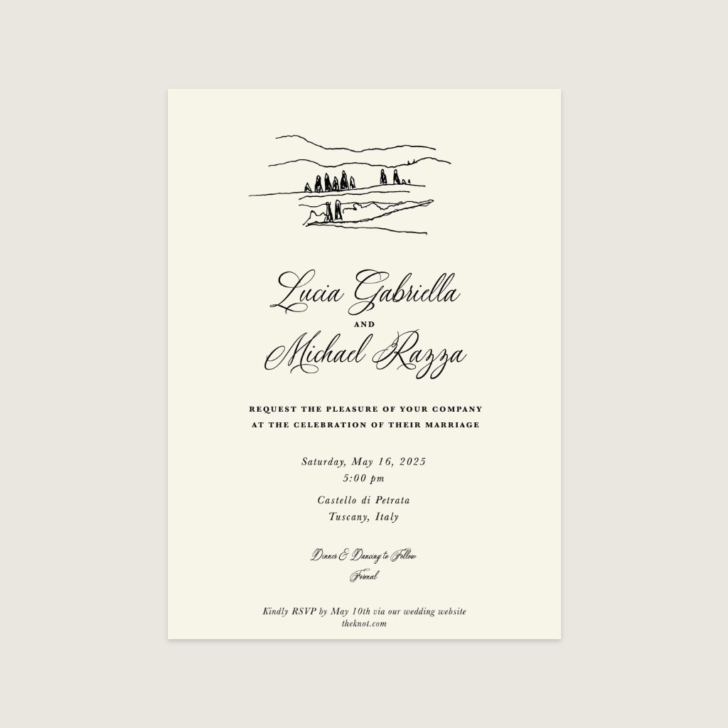 Semi-Custom Wedding Invitation | Tuscany – Noun New York