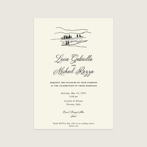 Semi-Custom Wedding Invitation | Tuscany