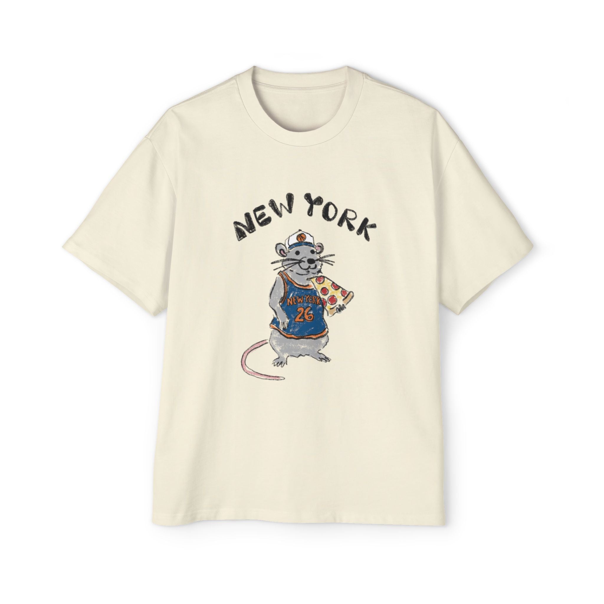 New York Pizza Rat Oversized Tee