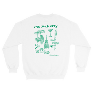 New York City Illustrated Crewneck in Green