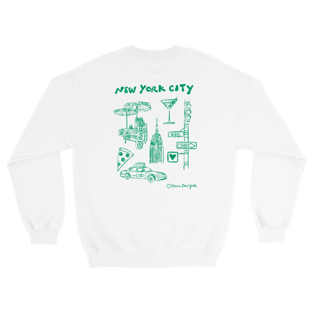 New York City Illustrated Crewneck in Green