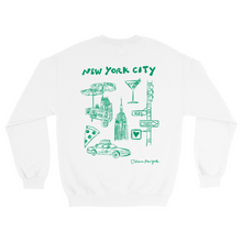 Load image into Gallery viewer, New York City Illustrated Crewneck in Green