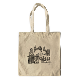 New York City Illustrated Canvas Tote Bag