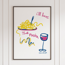 Load image into Gallery viewer, Made With Love, Pink Pasta &amp; Wine Poster