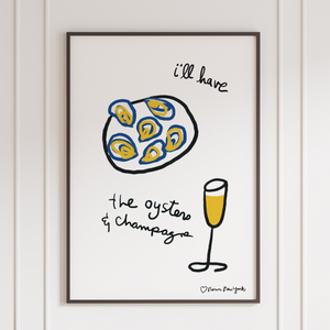 Made With Love, Oysters & Champagne Poster