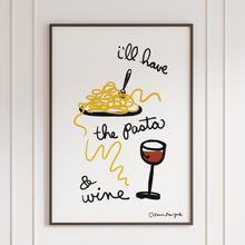 Load image into Gallery viewer, Made With Love, Pasta &amp; Wine Poster