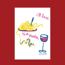 Load image into Gallery viewer, Made With Love, Pink Pasta &amp; Wine Poster