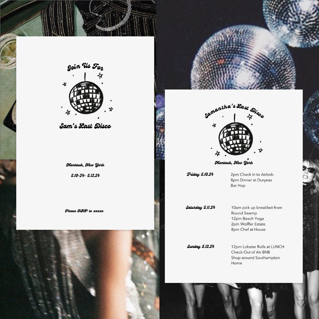 Last Disco Bachelorette Bundle- DIGITAL TEMPLATE*