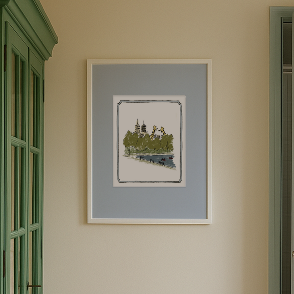 Concrete Jungle Print | Giraffes in Central Park