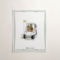 Dogs in Golf Cart – Masters-Inspired Art Print