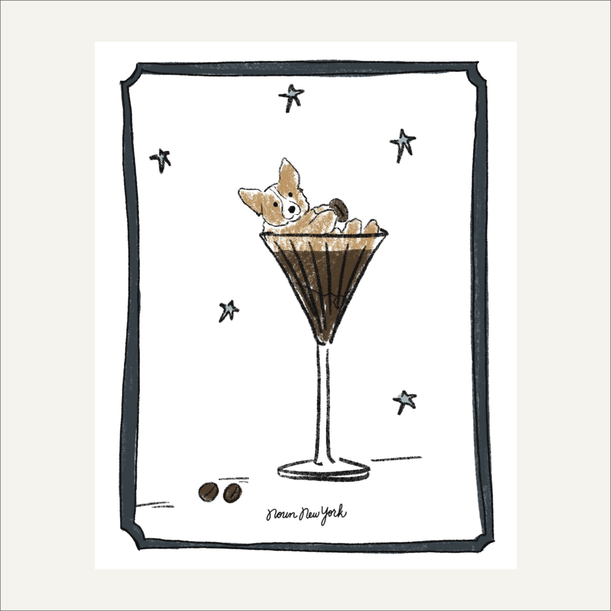 Pawfect Cocktail  | Corgi in an Espresso Martini