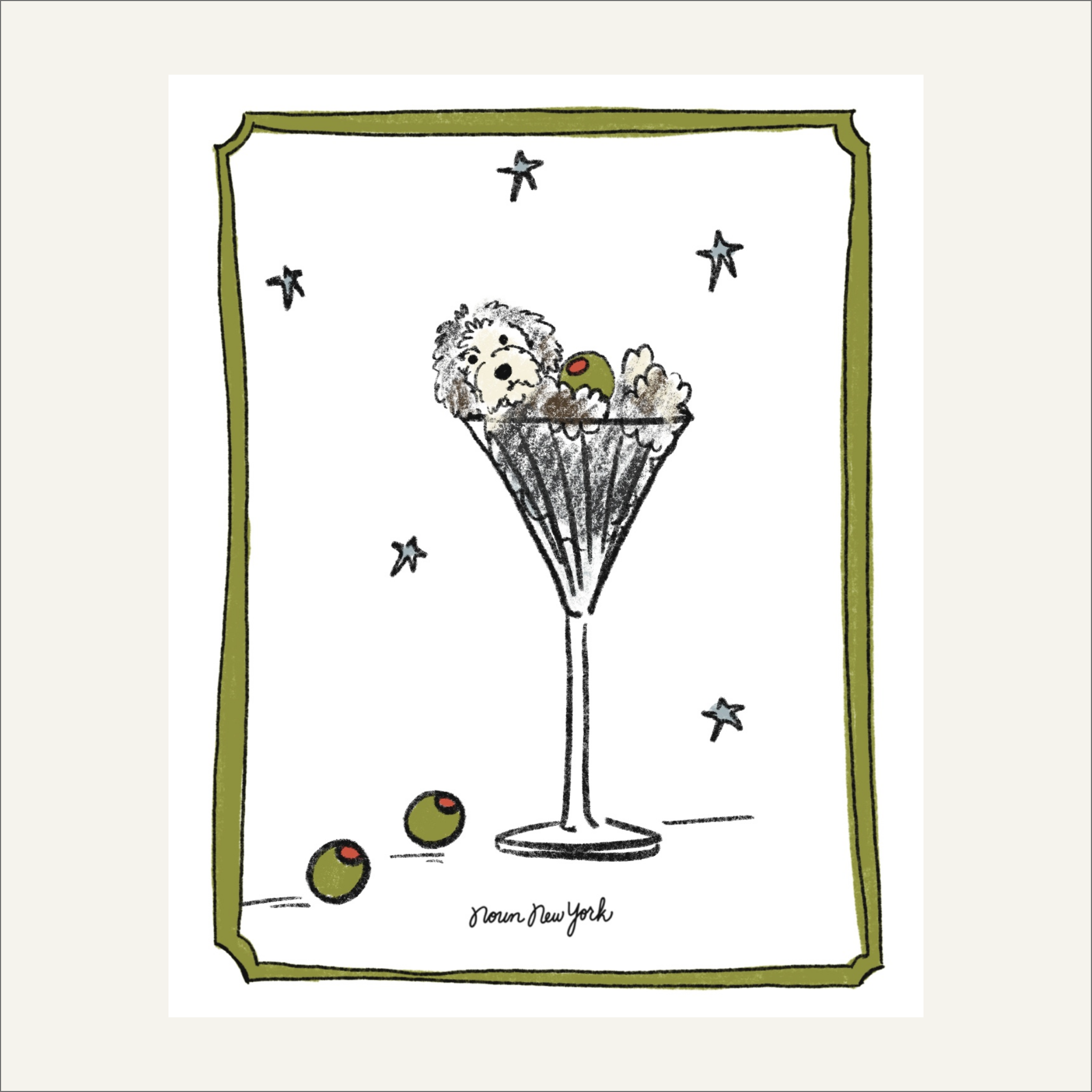 Pawfect Cocktail  | Bernadoodle in a Martini