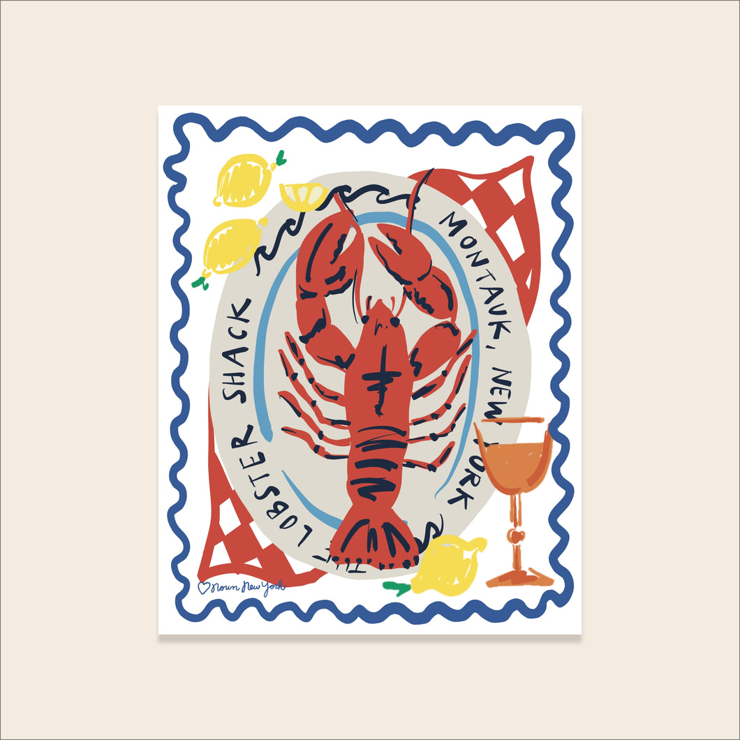 Montauk, The Hamptons Lobster Print