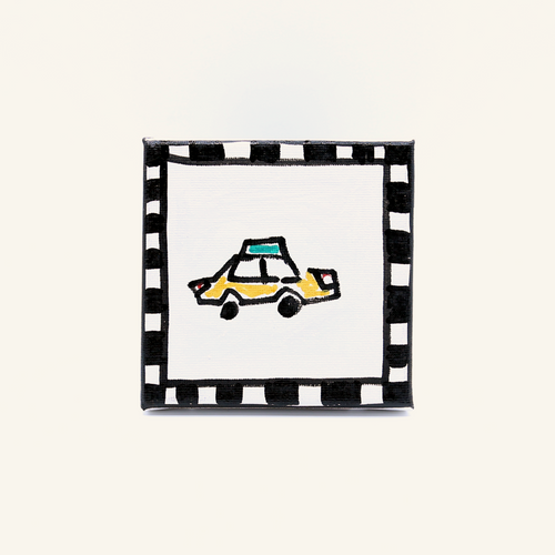 Mini Green Taxi Canvas