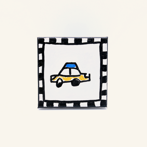 Mini Blue Taxi Canvas