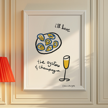 Load image into Gallery viewer, Made With Love, Oysters &amp; Champagne Poster