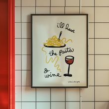 Load image into Gallery viewer, Made With Love, Pasta &amp; Wine Poster