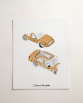 NYC Prints | Happy Hour vs. Rush Hour Taxi Print