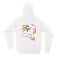 Load image into Gallery viewer, Made with Love, Oysters and Champagne Hoodie