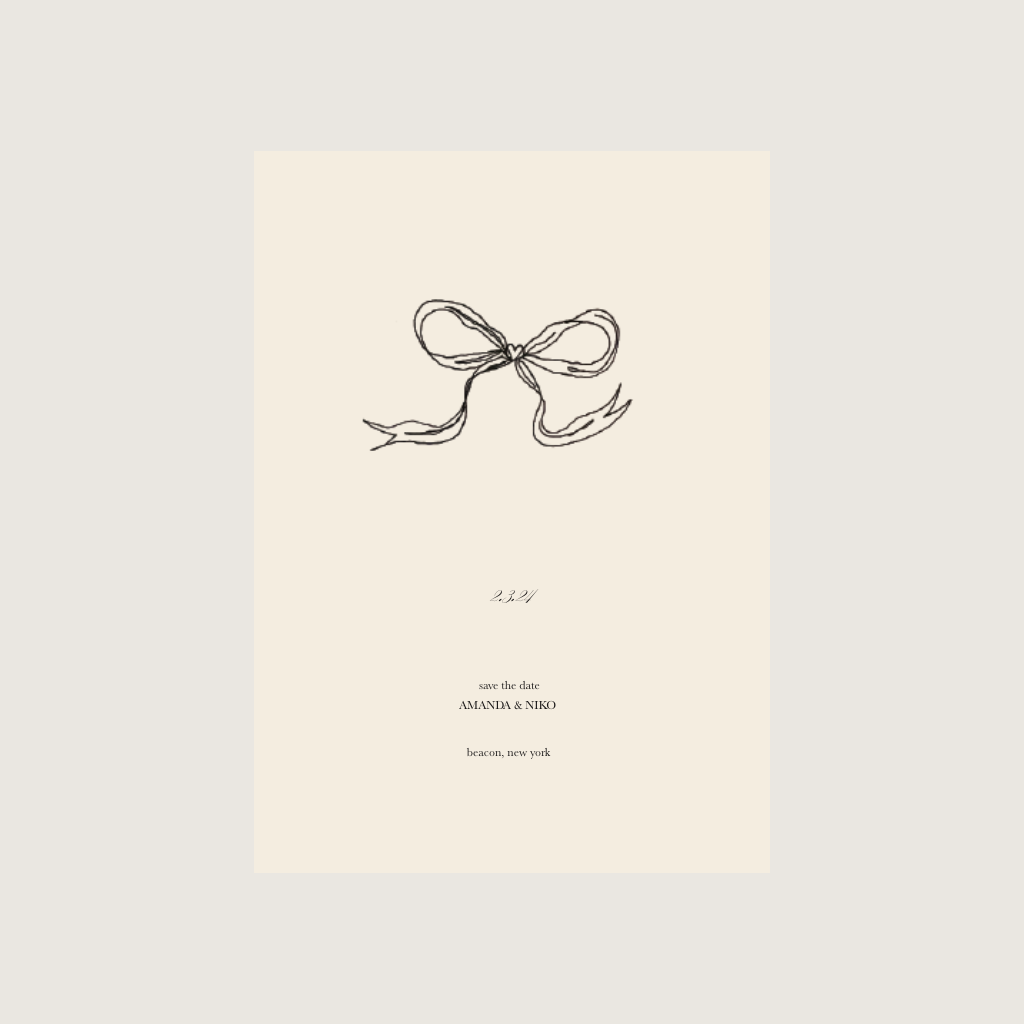 Semi-Custom Save the Date | Bow Collection