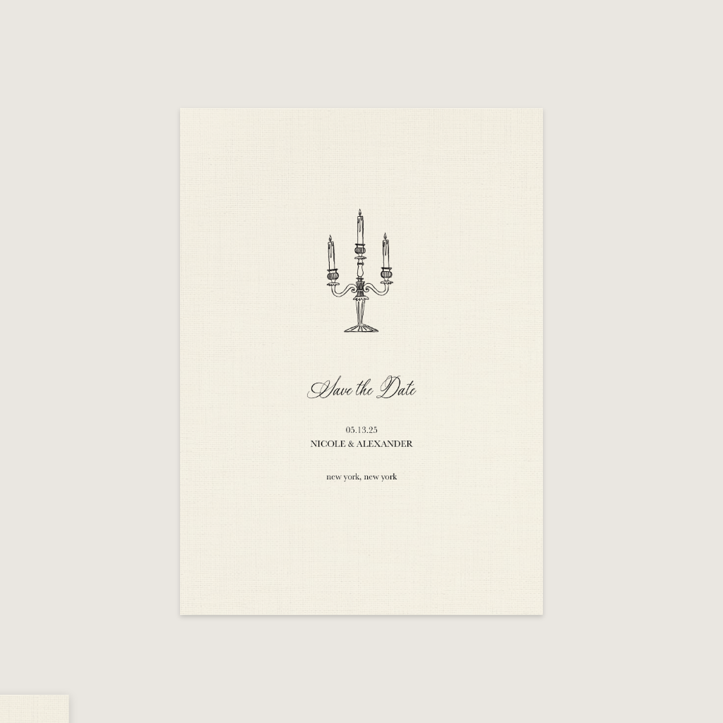 Semi-Custom Save the Date | Candlesticks