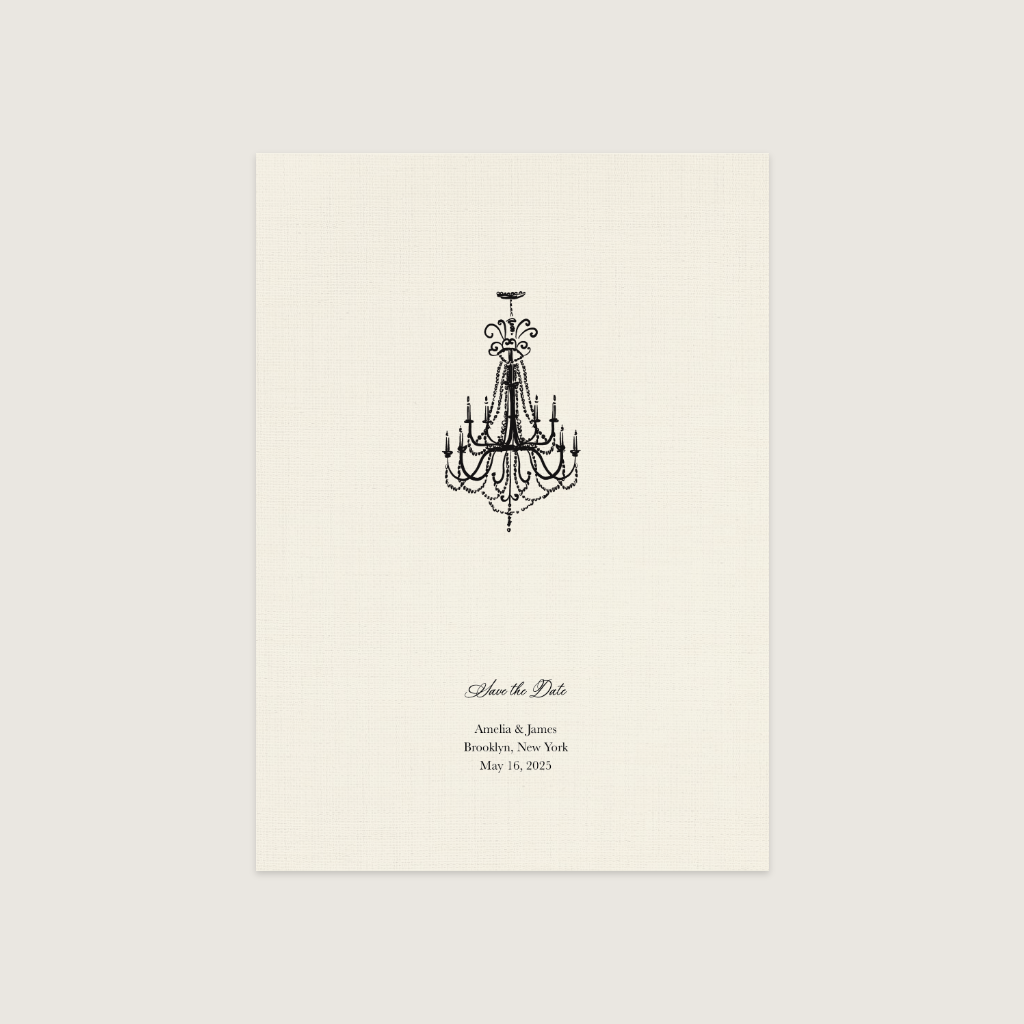 Semi-Custom Save the Date | Chandelier