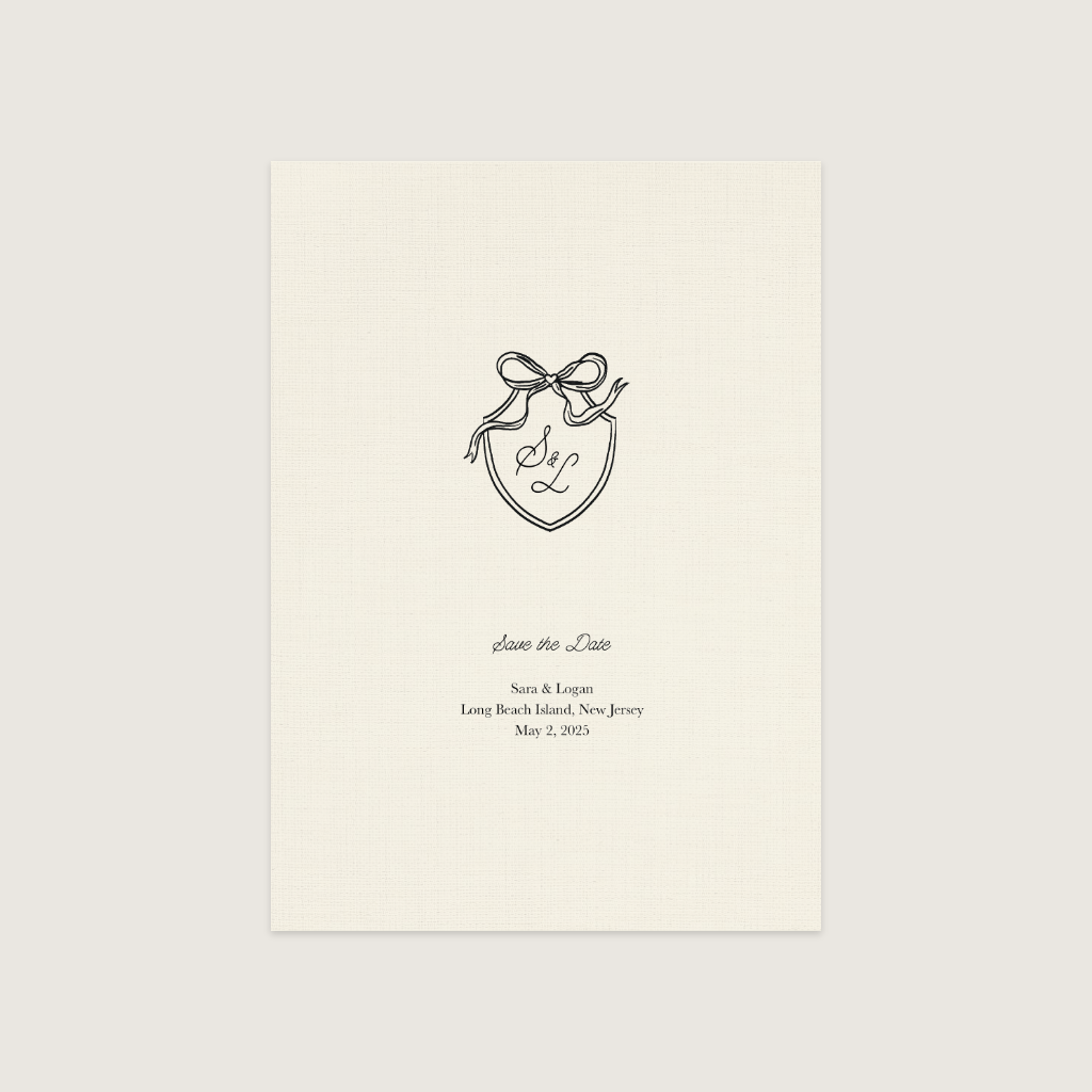 Semi-Custom Save the Date | Couple Crest