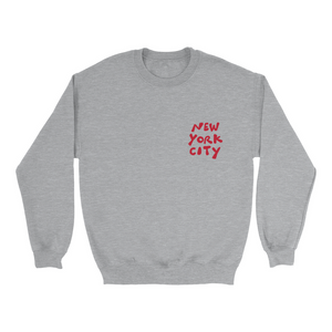New York City Illustrated Crewneck in Red