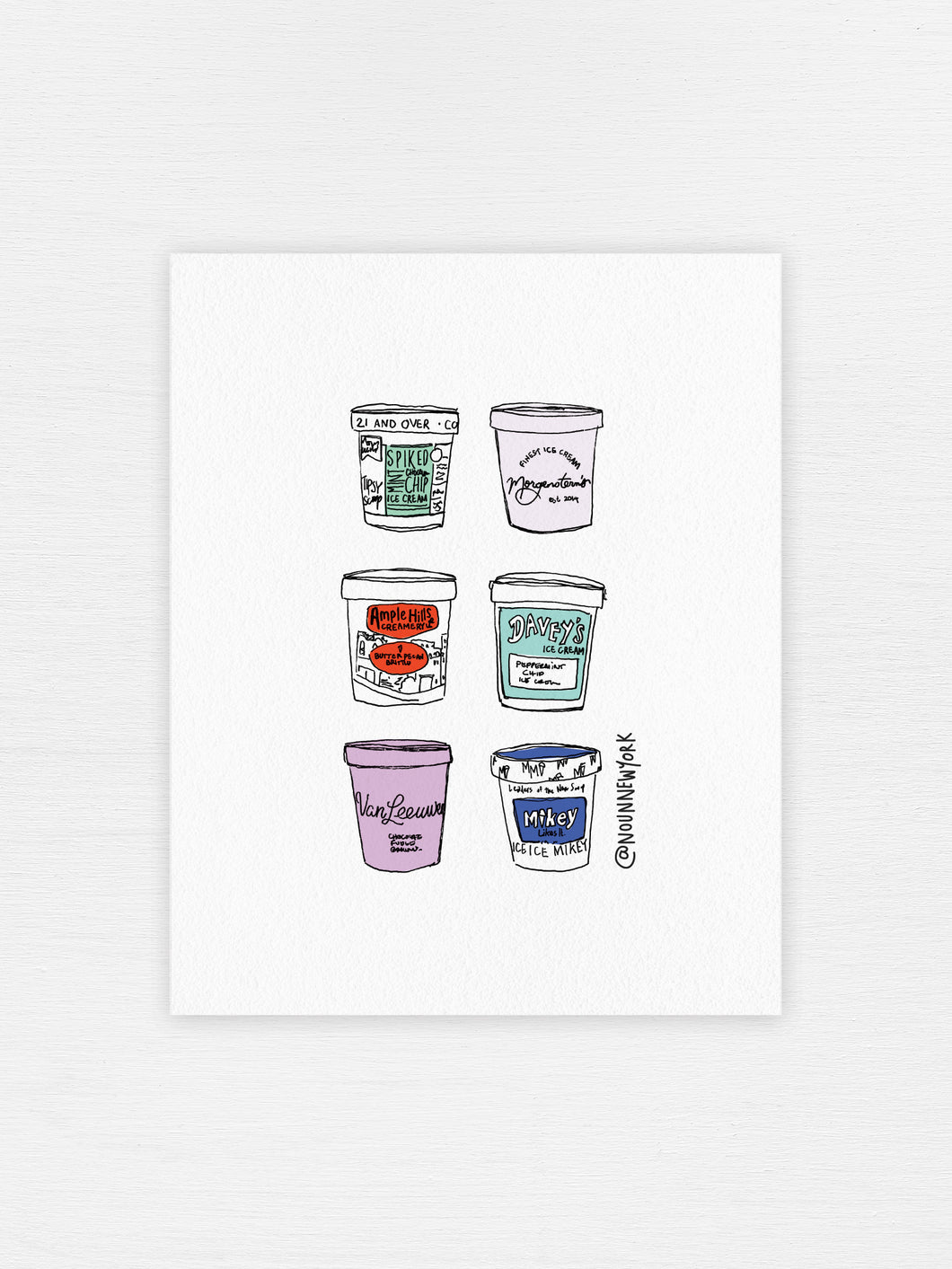 NYC Illustrations | Ice Cream Print