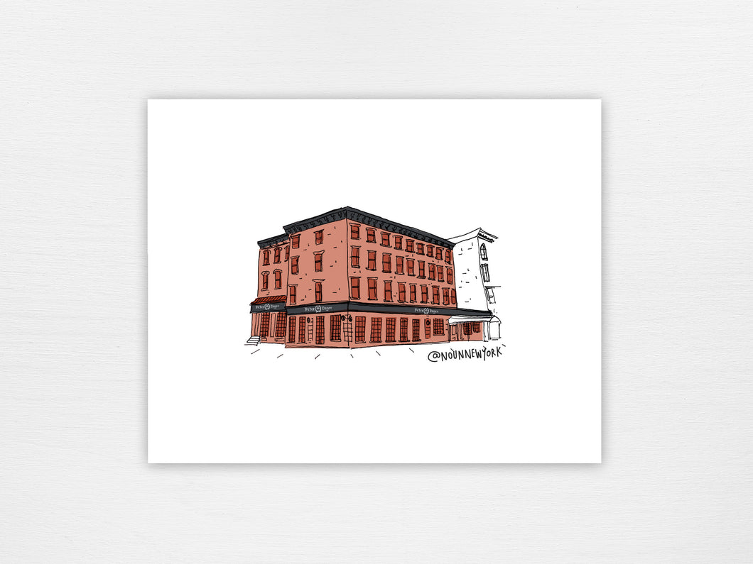 NYC Storefront Illustrations | Peter Luger's Print