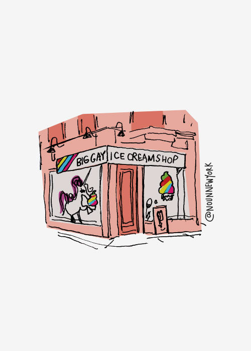 NYC Storefront Illustrations | Big Gay Ice Cream Print